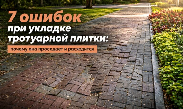 7 ошибок при укладке тротуарной плитки: почему она проседает и расходится