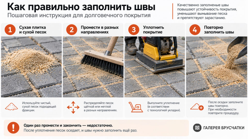 Как правильно заполнить швы после укладки