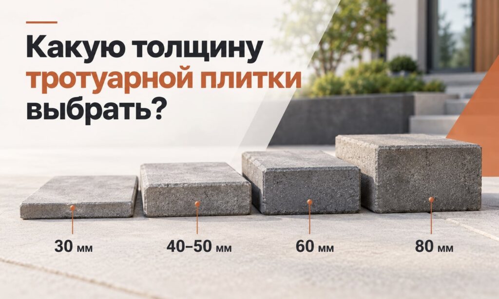 Какую толщину тротуарной плитки выбрать для дорожек, двора и парковки